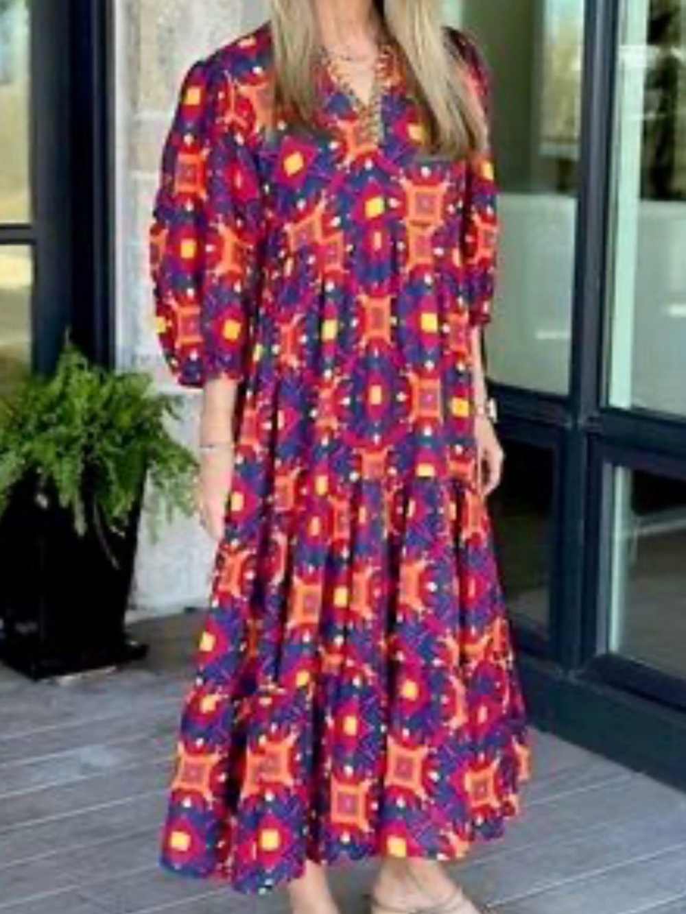 Briton Court Jeweled neckline Dress, EUC, Small